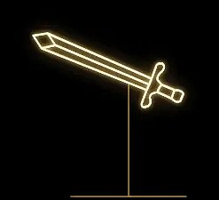 Easy Fix 2D LED-Lichtschwert, 160 × 160 × 40 cm, warmweiß, stehend, 3D-Druck, Aluminium