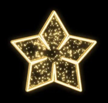 Easy Fix 2D LED-Sternleuchte, Sternanis V., Ø 80 cm, warmweiß, hängend, Aluminium