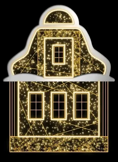 Eco Fix 2D LED-Lichtmotiv, Boden, 165 × 220 cm, warmweiß, stehend, Aluminium
