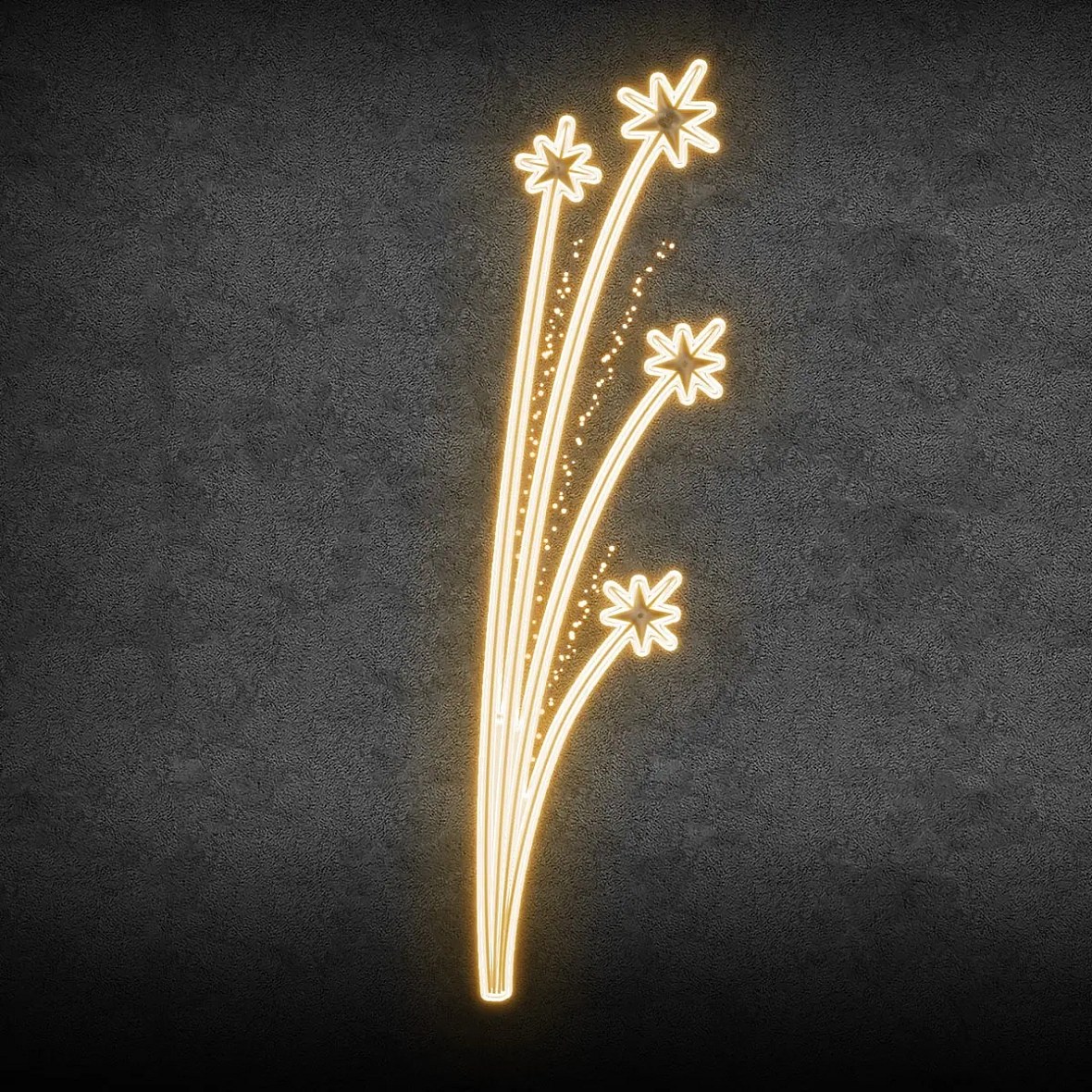 Easy Fix 2D LED-Sternenlichtdekor, 85 × 300 cm, warmweiß, Dekor für öffentliche Beleuchtung, Aluminium