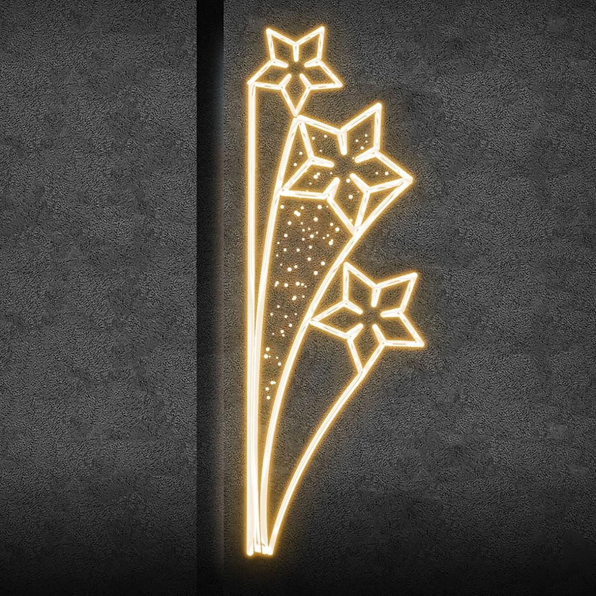 Easy Fix 2D LED-Lichtdekor für VO-Masten, 80 × 240 × 5 cm, warmweiß, Aluminium