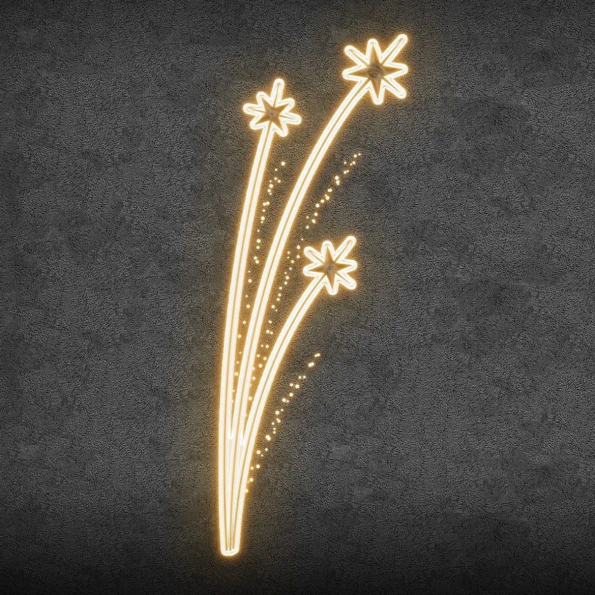 Easy Fix 2D LED-Sternenlichtdekor, 75 × 165 cm, warmweiß, Dekor für öffentliche Beleuchtung, Aluminium