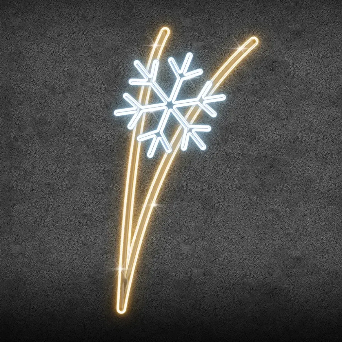 Easy Fix 2D LED-Lichtdekor für die öffentliche Beleuchtung 100 × 160 cm, eisig und warmweiß, Aluminium
