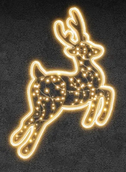 Eco Fix 2D LED-Leuchtrentier, im Sprung, hängend, 100 × 105 × 5 cm, warmweiß, 3D-Druck, gold