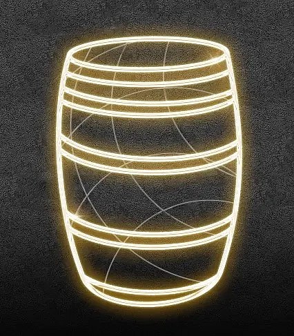 Easy Fix 2D LED-Lichtfass, 110 × 68 cm, warmweiß, stehend, 3D-Druck, Aluminium