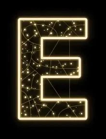 2D-LED-Leuchte Buchstabe E, 85 × 120 cm, warmweiß, 36 V, 13 W, 5 kg, 1 Stück