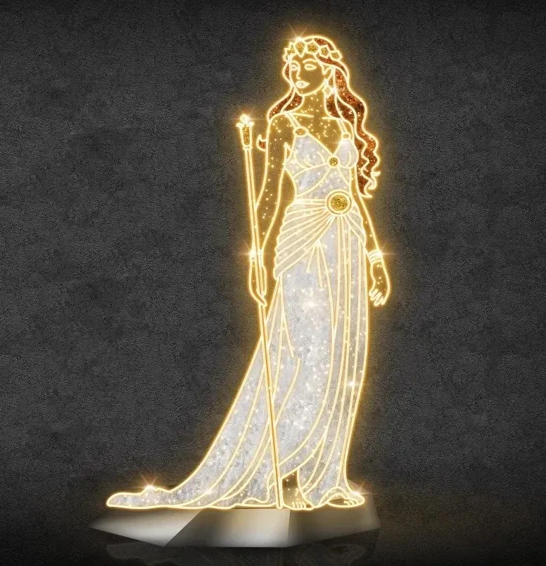 Eco Fix 3D-LED-Leuchte „Hera“, 120 × 200 × 60 cm, warmweiß, Standleuchte, 3D-Druck
