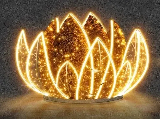 Eco Fix 3D LED-Leuchte Seerose, Ø 245 cm, warmweiß, Aluminium