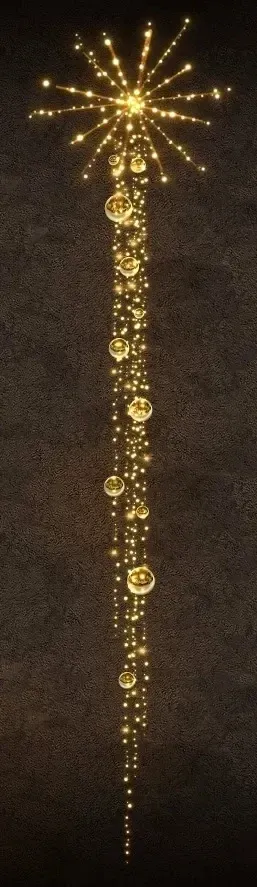 Easy Fix 3D LED-Lichtcluster, 110 × 450 × 110 cm, warmweiß, Aluminium