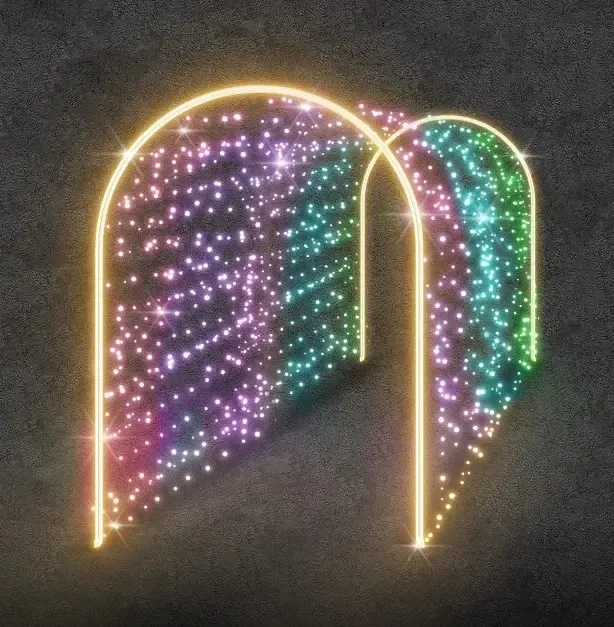 3D-LED-Lichttunnel Twinkly 140 × 220 × 200 cm, 24 V, 26 kg, 2 Teile
