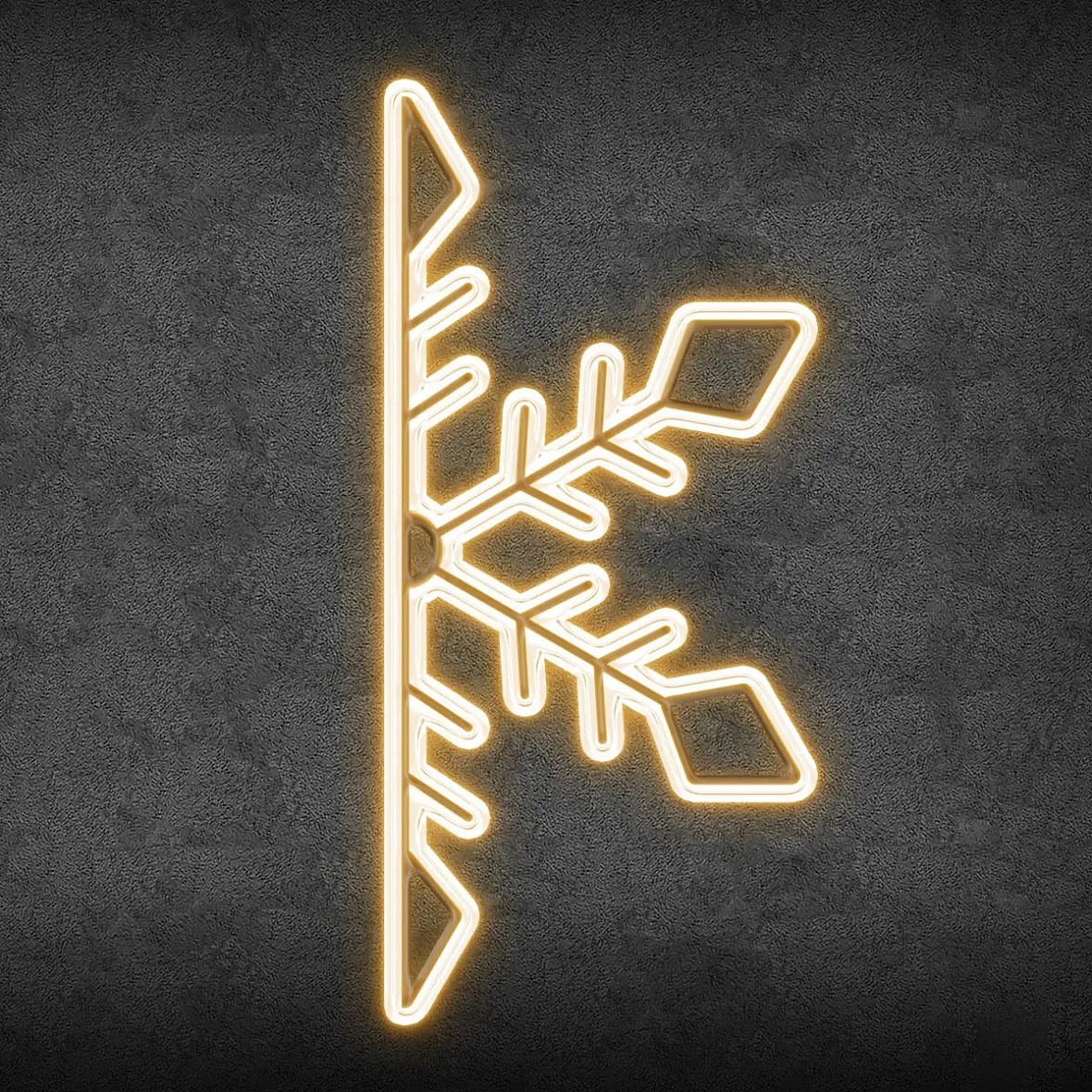 2D LED Half Flake III, hängend, 120 × 55 cm, warmweiß, Aluminium