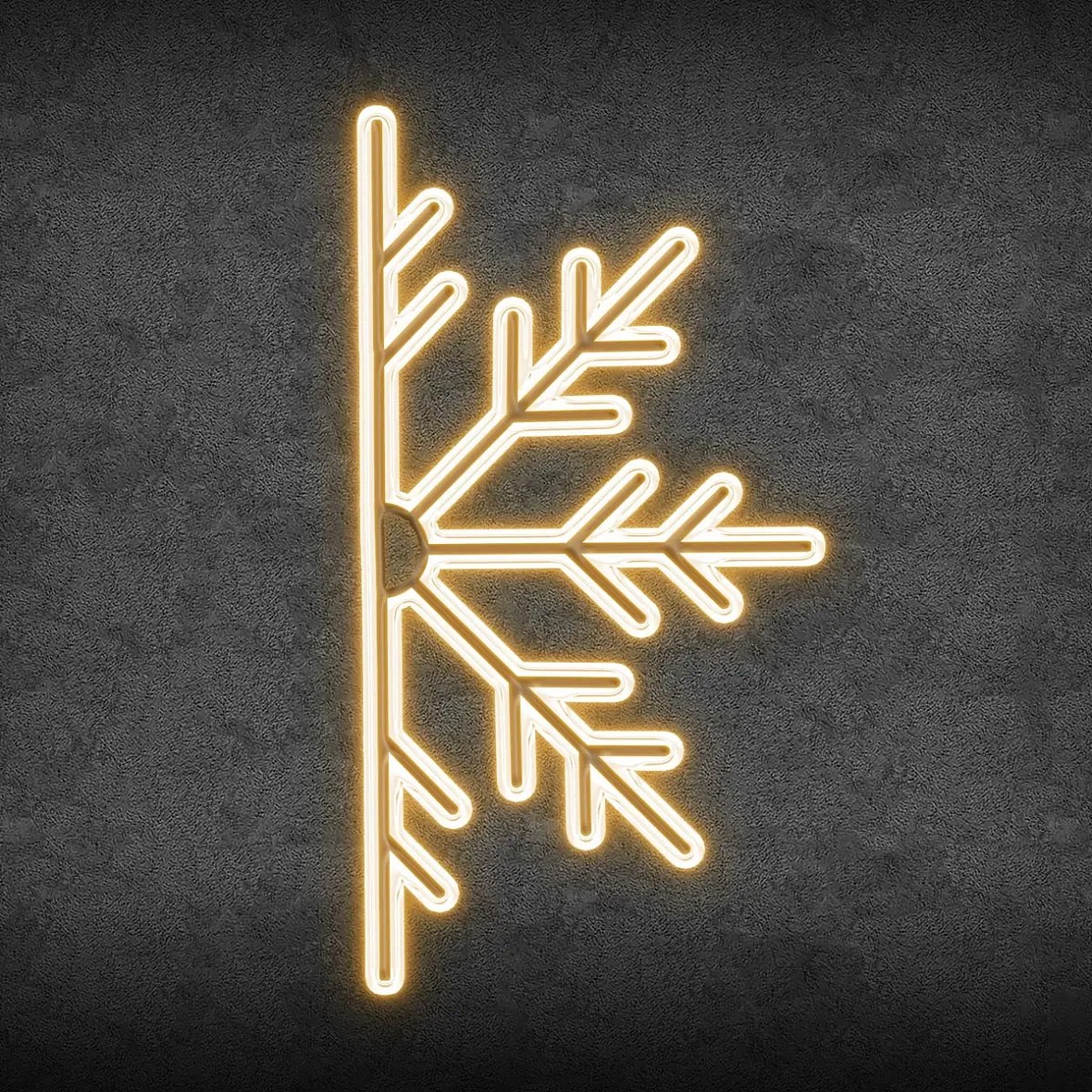2D LED Half Flake Light IV, hängend, 300 × 153 cm, warmweiß, Aluminium