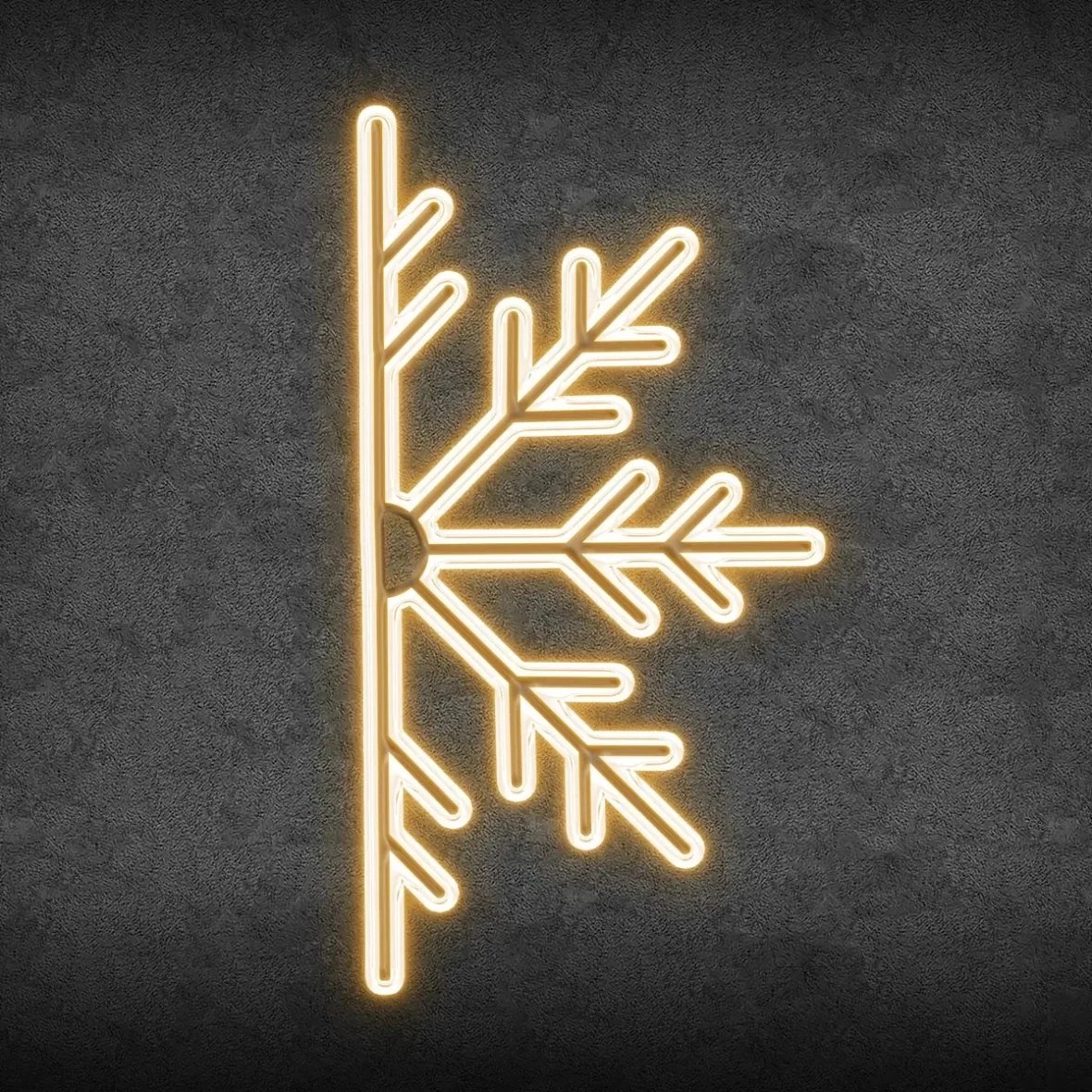 2D LED Half Flake Light IV, hängend, 300 × 153 cm, warmweiß, Aluminium