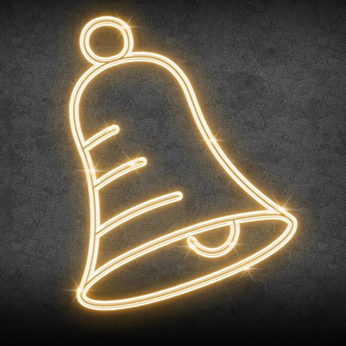 Easy Fix 2D LED-Lichtdekor Glocke, 80 × 110 cm, warmweiß, Dekor für öffentliche Beleuchtung, Aluminium