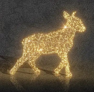 Eco Fix 3D LED-Lichtrad 140 cm, warmweiß, Aluminium