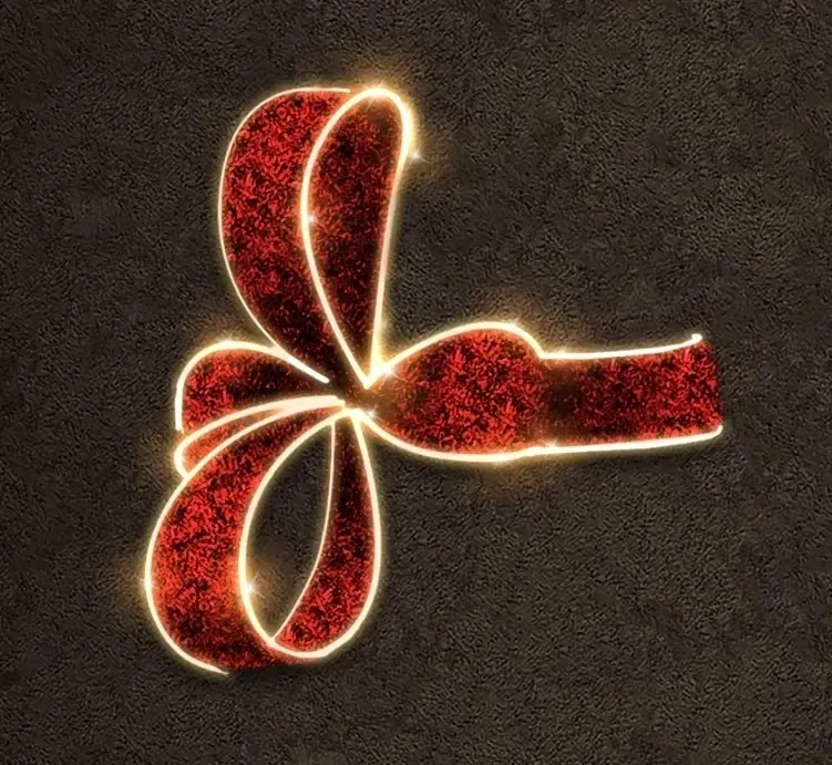 Easy Fix 3D LED-Lichtbogen, Höhe 250 cm, rot, 123,9 V, warmweiß, Aluminium