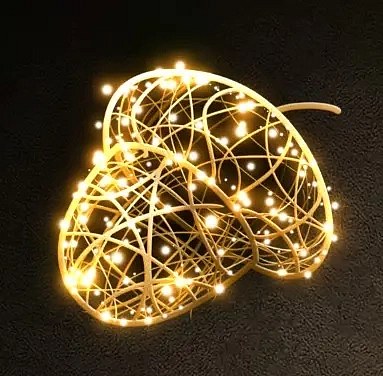 Eco Fix 3D LED-Eichelleuchte, 80 cm, warmweiß, Aluminium