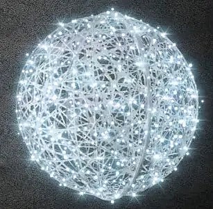 Easy Fix 3D LED-Lichtkugel Fiberglas Ø 100 cm weiß, eisweiß, 230 V