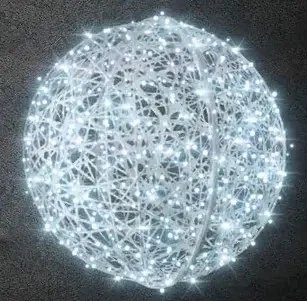 Easy Fix 3D LED-Lichtkugel Fiberglas Ø 100 cm weiß, eisweiß, 230 V