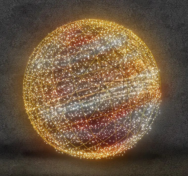 LED-Lichtplanet, Durchmesser 300 cm, Twinkly, 5 Teile