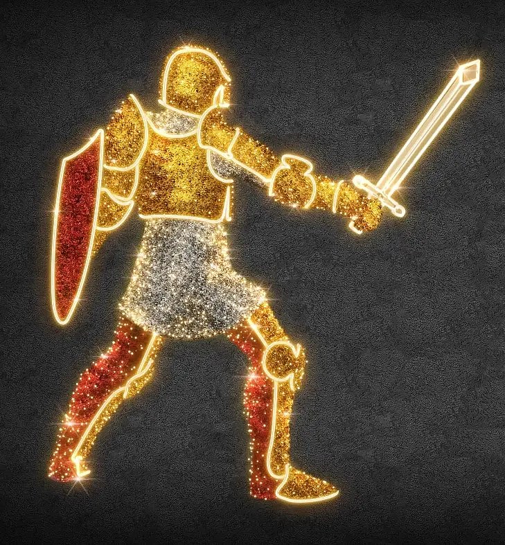 Eco Fix 2D LED-Leuchte knight V, WI, warmweiß, Aluminium