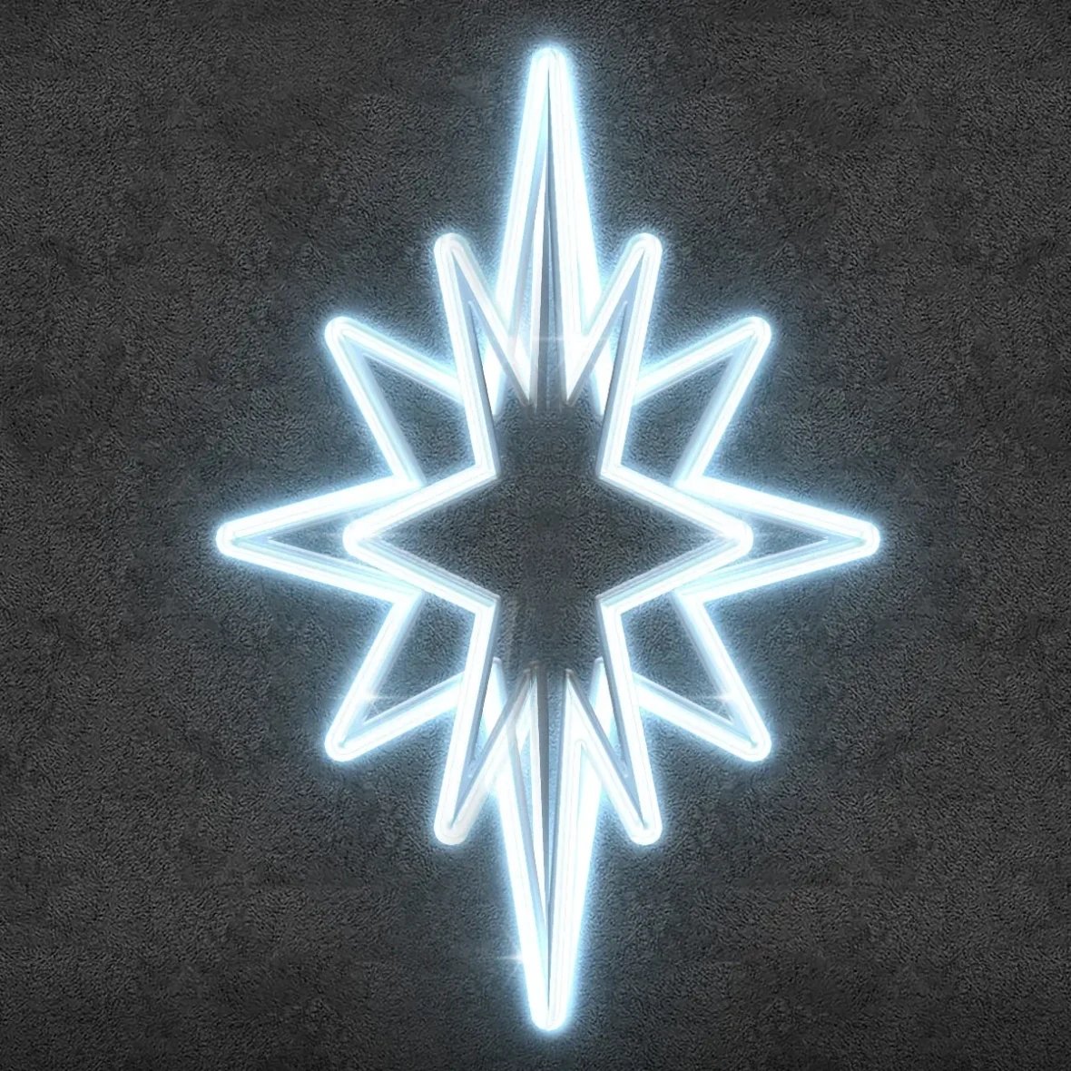 3D-LED-Baumspitzenbeleuchtung, 60 × 90 × 60 cm, eisweiß, Aluminium