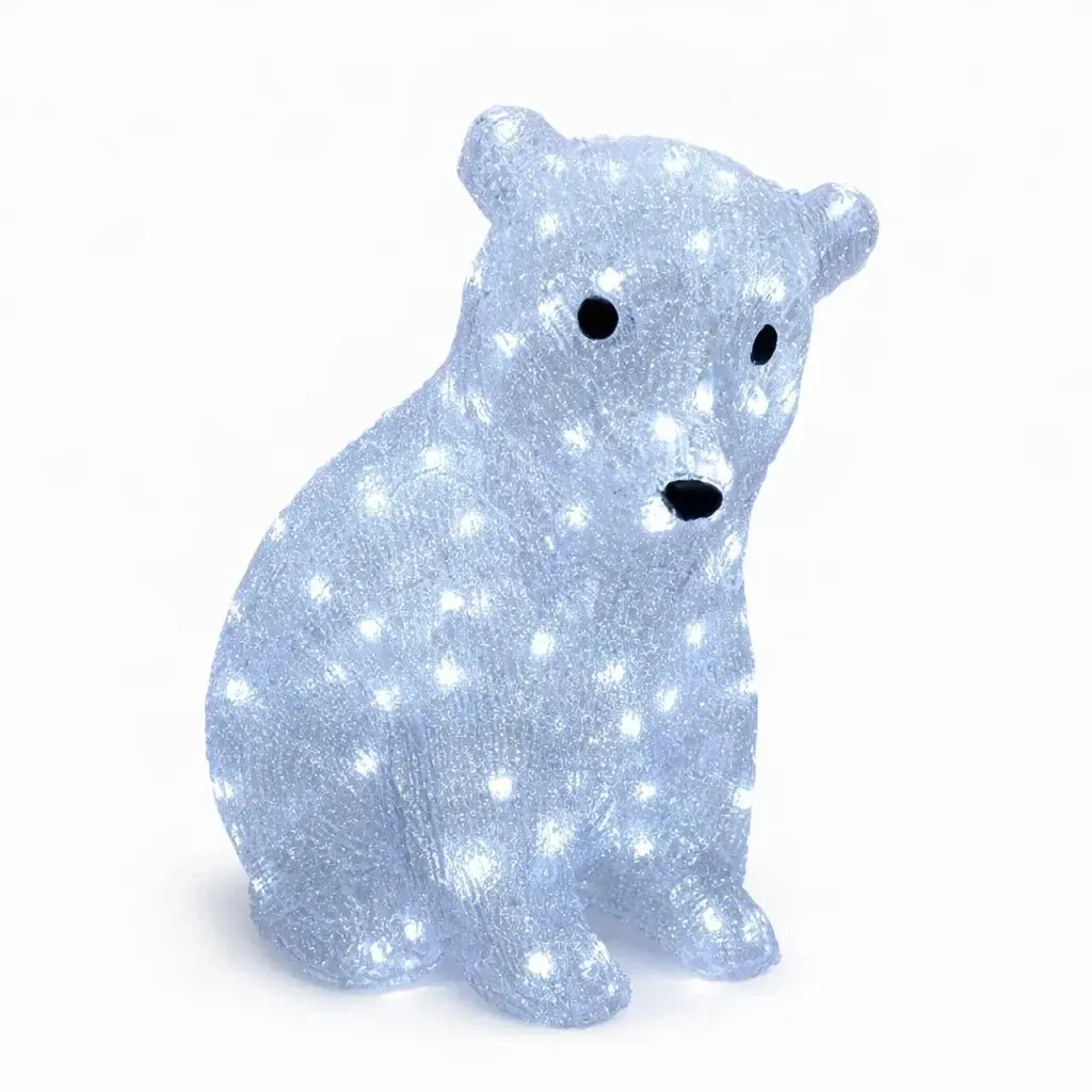 3D LED-Sitzbär 160 LEDs, eisweiß, inkl. Trafo
