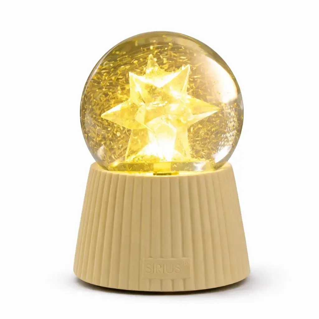 Heruntergeladene LED-Leuchtkugel Schneemann, 10 × 14,5 cm, Stern