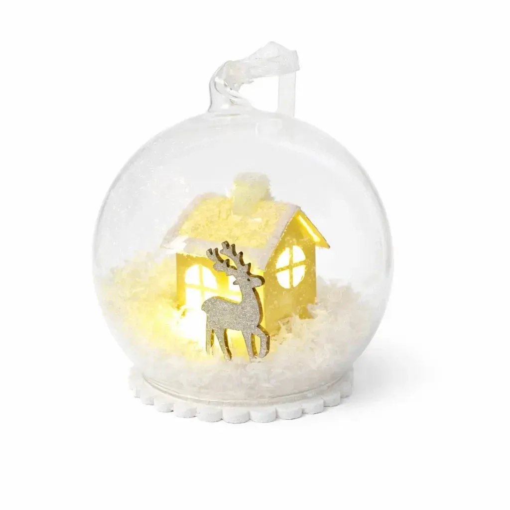 LED-Lichtkugel 10 cm, warmweiß, Batterie LR41, innen