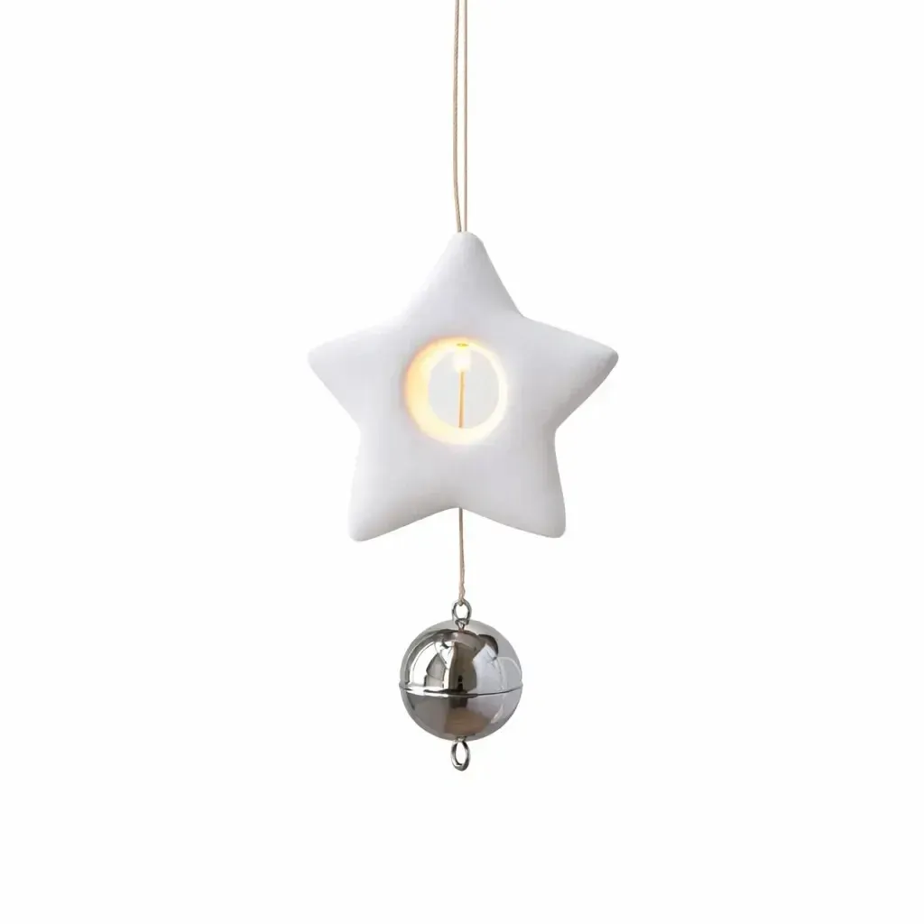 LED-Hängestern-Dekoration 8 cm, Batterie CR2032
