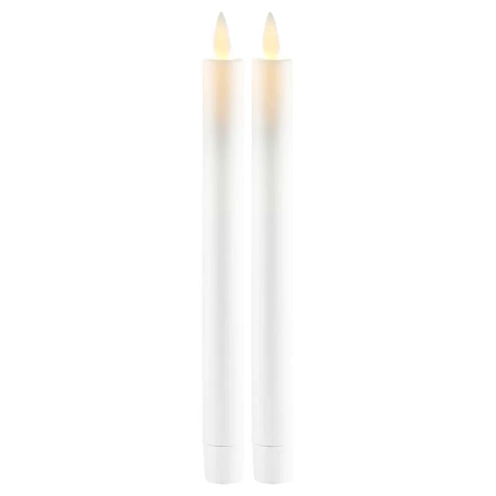 _Heruntergeladen: LED-Kerzenset „Sara“ aus echtem Wachs, weiß, Ø 2 × 25 cm, 2× AAA, 2er-Pack