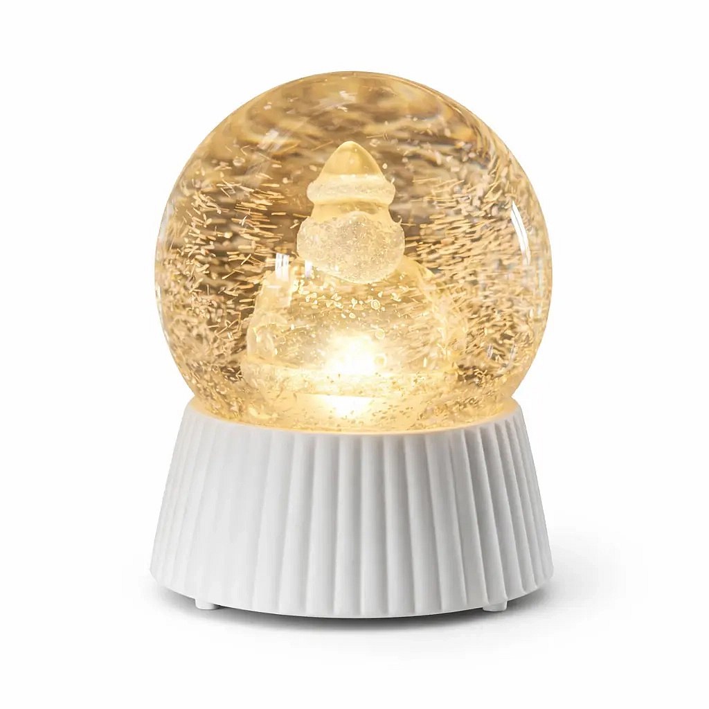 LED-Schneekugel, 10 × 14,5 cm, Weihnachtsmann