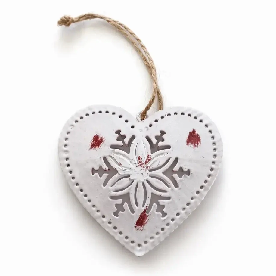 _DEPP - Christbaumschmuck Herz, Metall mit Patina, zum Aufhängen