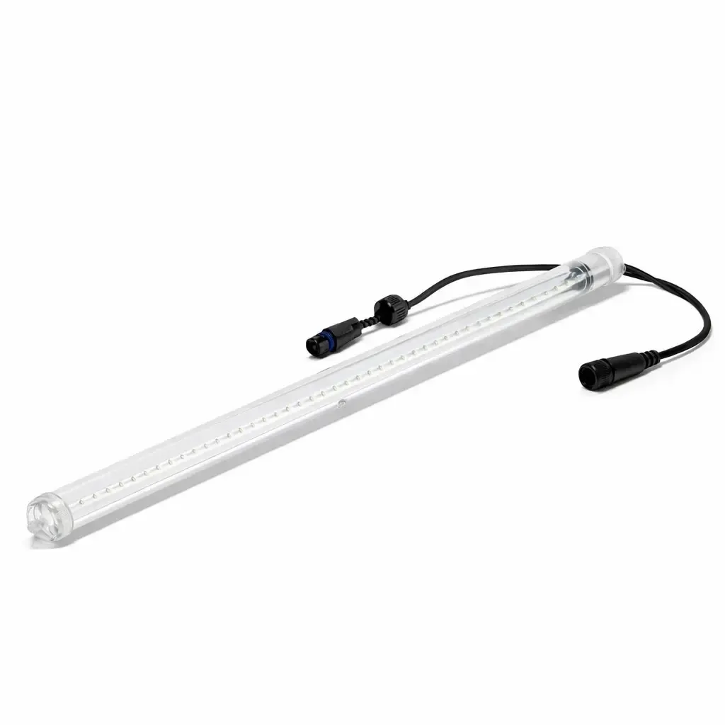 Easy Fix LED „Fallender Schnee“ 100 cm, eisweiß, 200 LEDs, schwarzes Kabel, IP67, Verlängerungskabel