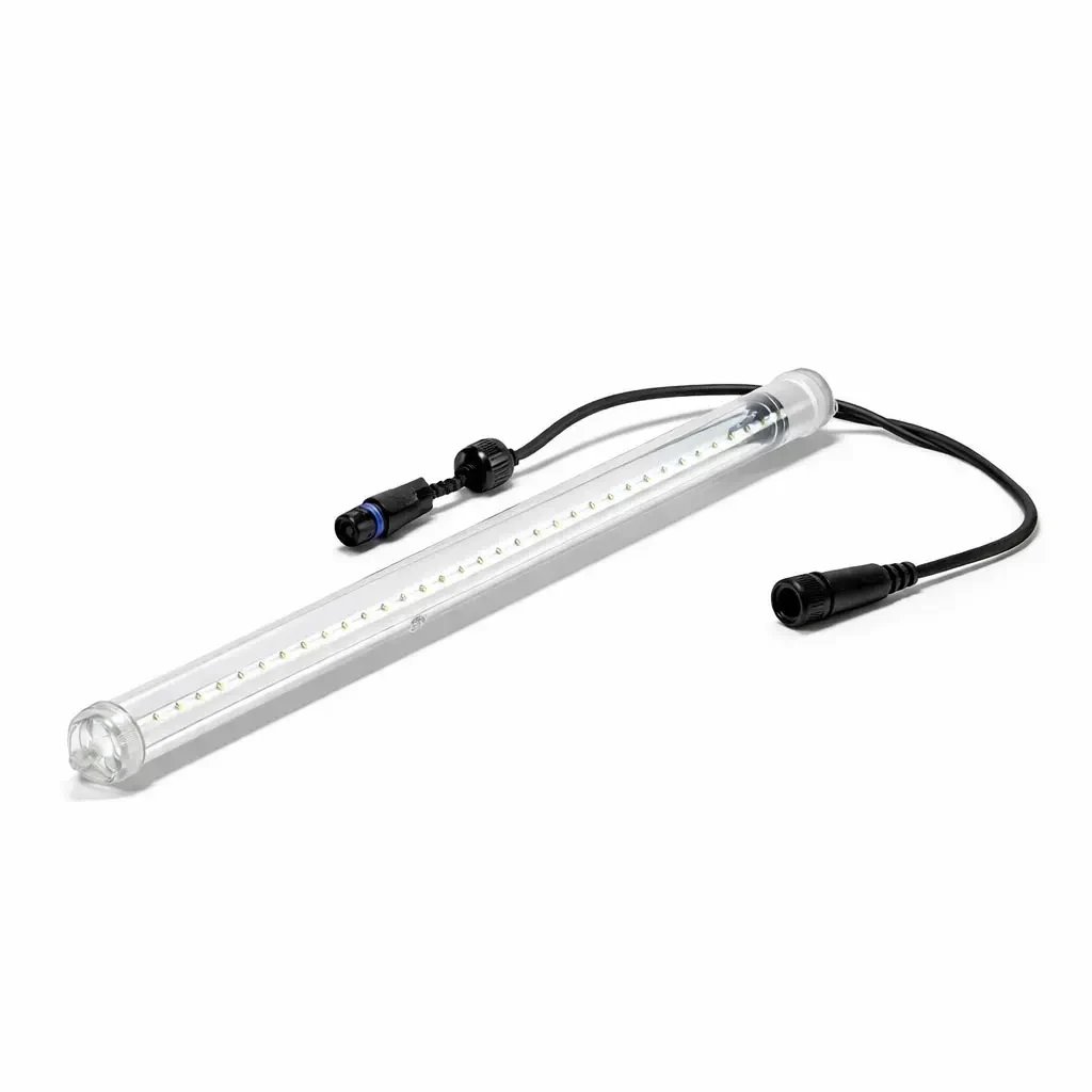 Easy Fix LED-Fallschnee 50 cm, eisweiß, 60 LEDs, schwarzes IP67-Kabel, Verlängerung