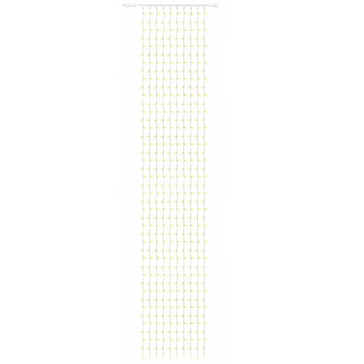 Easy Fix LED-Lichterkette für den Außenbereich, 100 × 400 cm, warmweiß, 880 LEDs, 11 Lichtstränge, transparentes Kabel, IP20, Verlängerungskabel