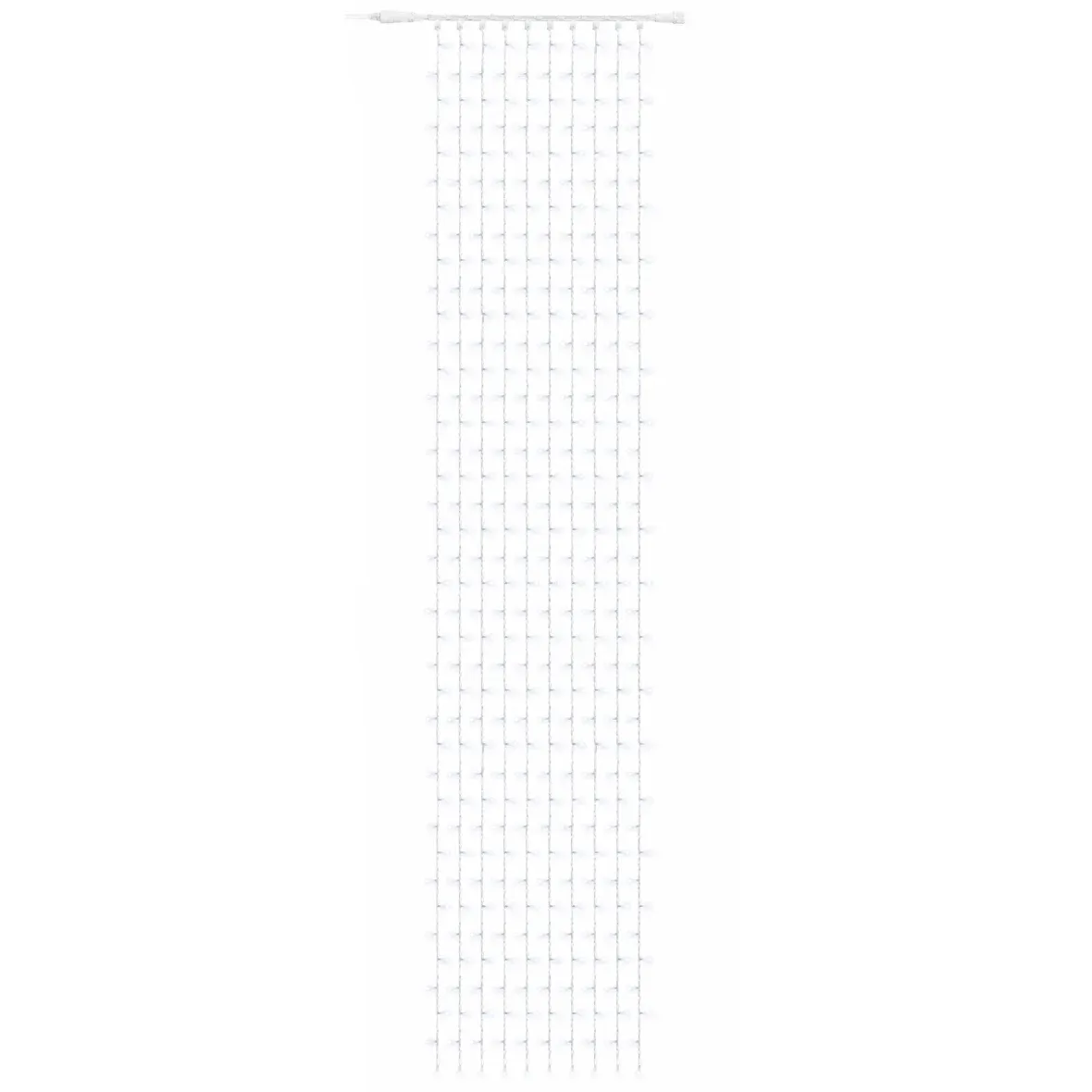 Easy Fix LED-Lichterkette für den Außenbereich, 100 × 1200 cm, eisweiß mit FLASH-Effekt, 1200 LEDs, weißes Kabel, IP67, Verlängerungskabel