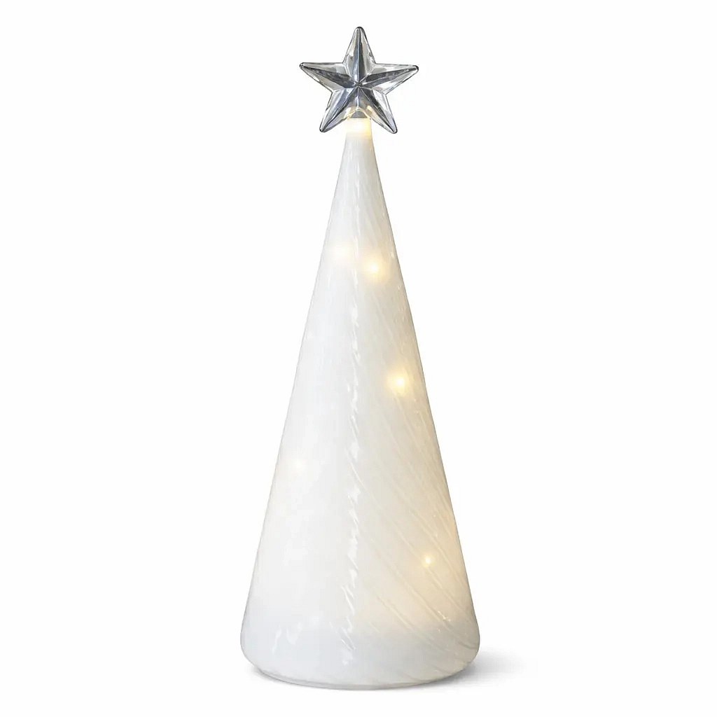 LED-Baum, weiß, 22 cm, klarer Stern