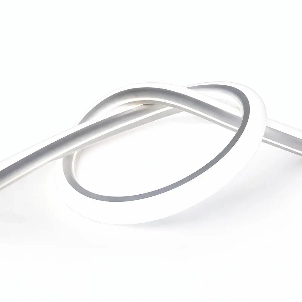 Easy Fix LED-Neon-Schlauch für den Außenbereich, 1 m, eisweiß, D-Typ einseitig, IP67, als Meterware