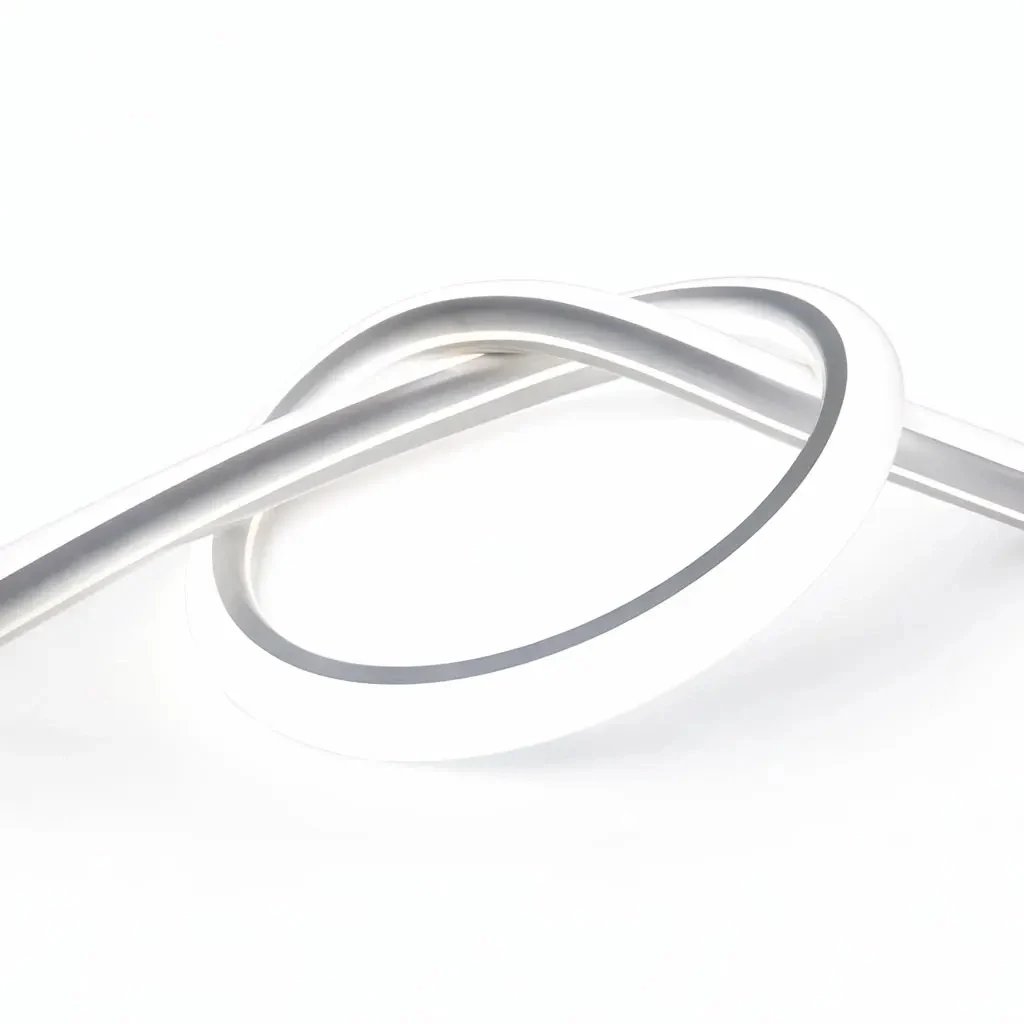 Easy Fix LED-Neon-Schlauch für den Außenbereich, 1 m, eisweiß, D-Typ einseitig, IP67, als Meterware