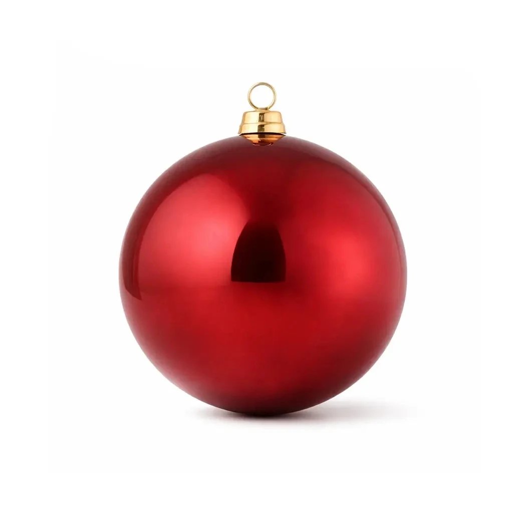 Großer Weihnachtsschmuck burgunderfarben glänzend 20 cm Kunststoffkugel