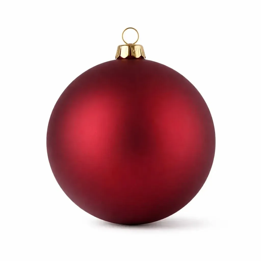 Große Weihnachtskugel 20 cm, bordeauxrot, matt, UV