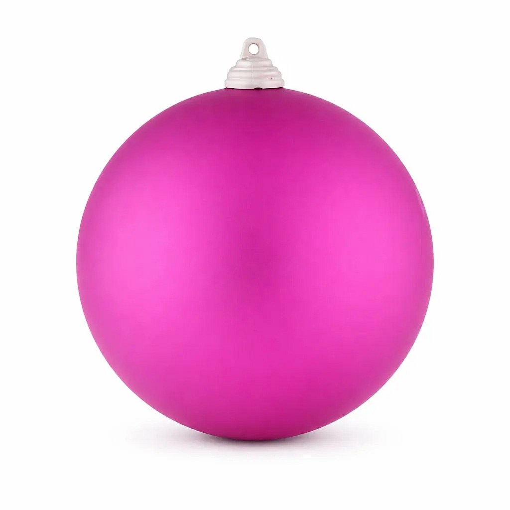 Große Weihnachtskugel 20 cm, rosa, matt