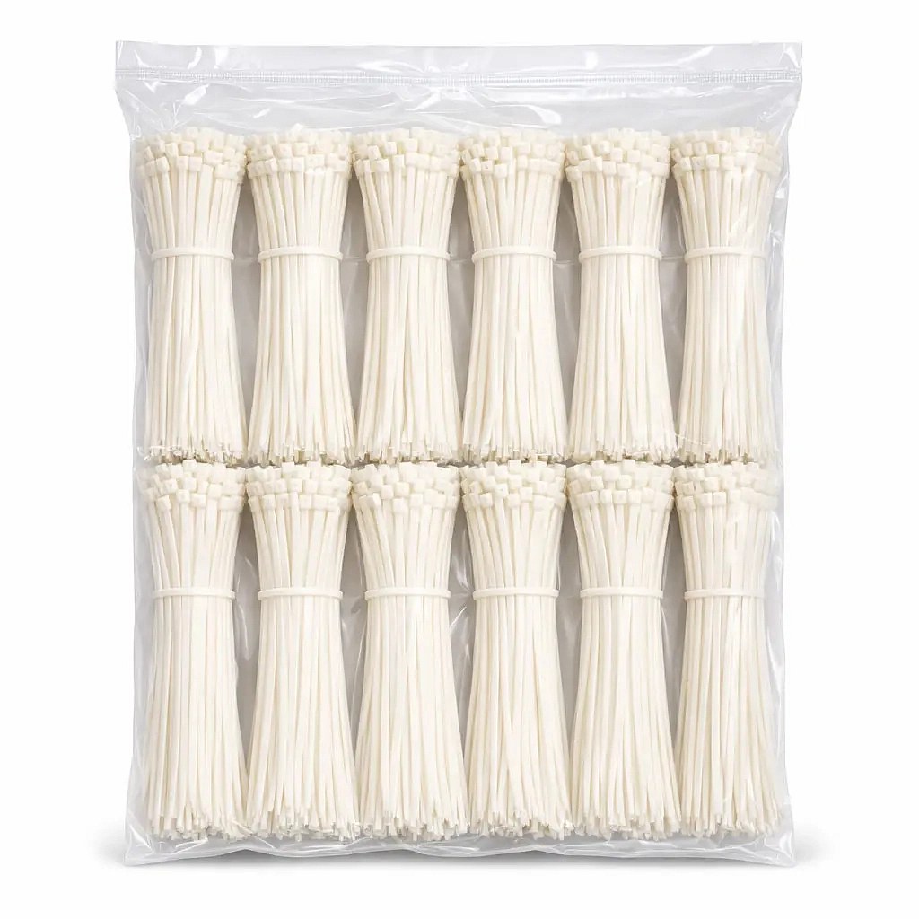 Kunststoffumreifungsbänder 3,6 mm × 20 cm weiß, Packung mit 1000 Stück