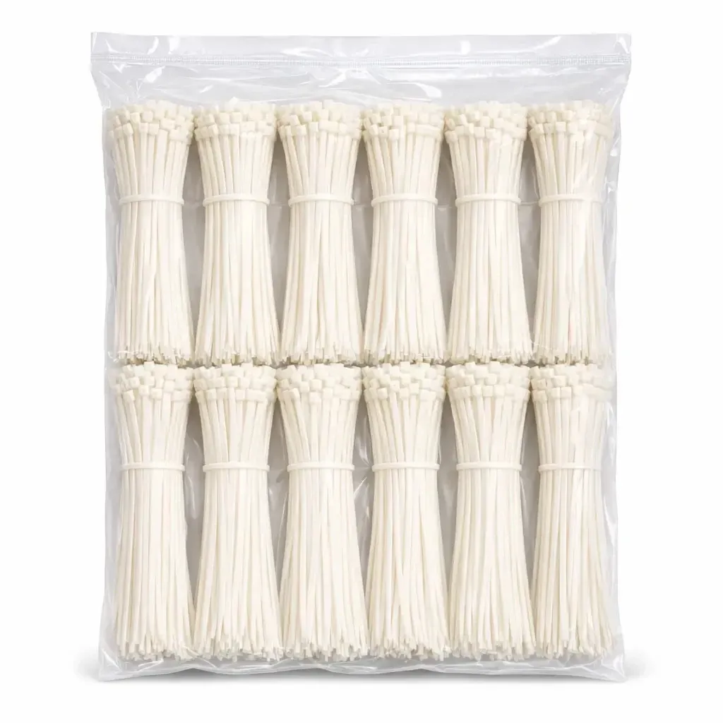 Kunststoffumreifungsbänder 3,6 mm × 20 cm weiß, Packung mit 1000 Stück