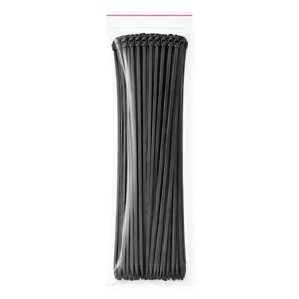 Kunststoffumreifungsband 4,8 mm lang × 37 cm schwarz universal outdoor, Packung mit 100 Stück