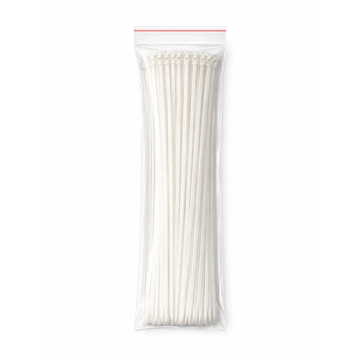 Kunststoffumreifungsband 4,8 mm lang × 37 cm weiß universal outdoor, Packung mit 100 Stück