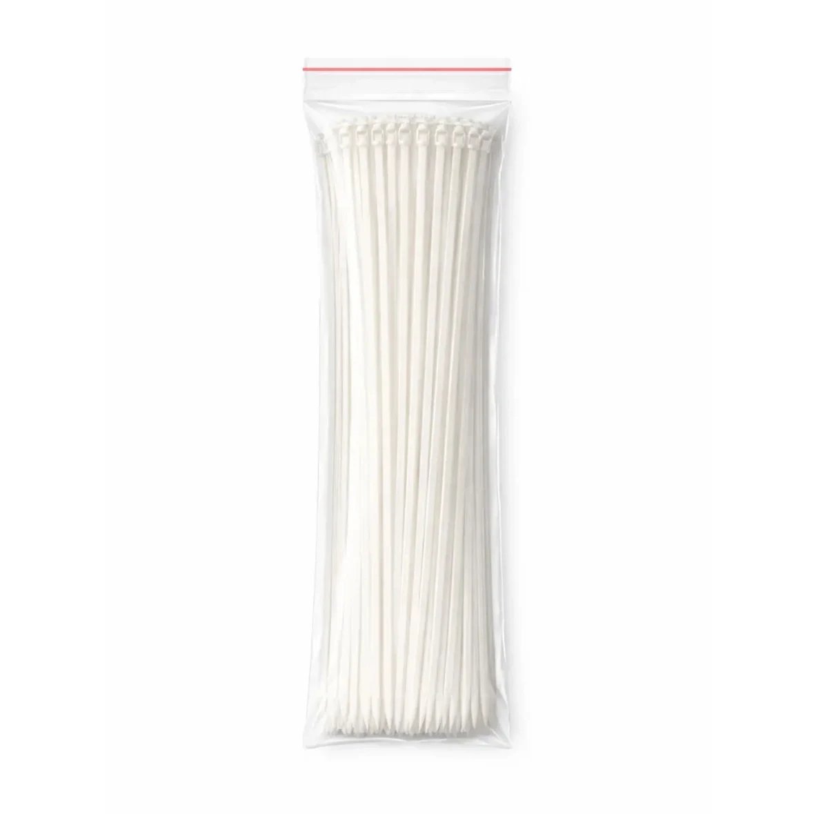 Kunststoffumreifungsband 4,8 mm lang × 37 cm weiß universal outdoor, Packung mit 100 Stück