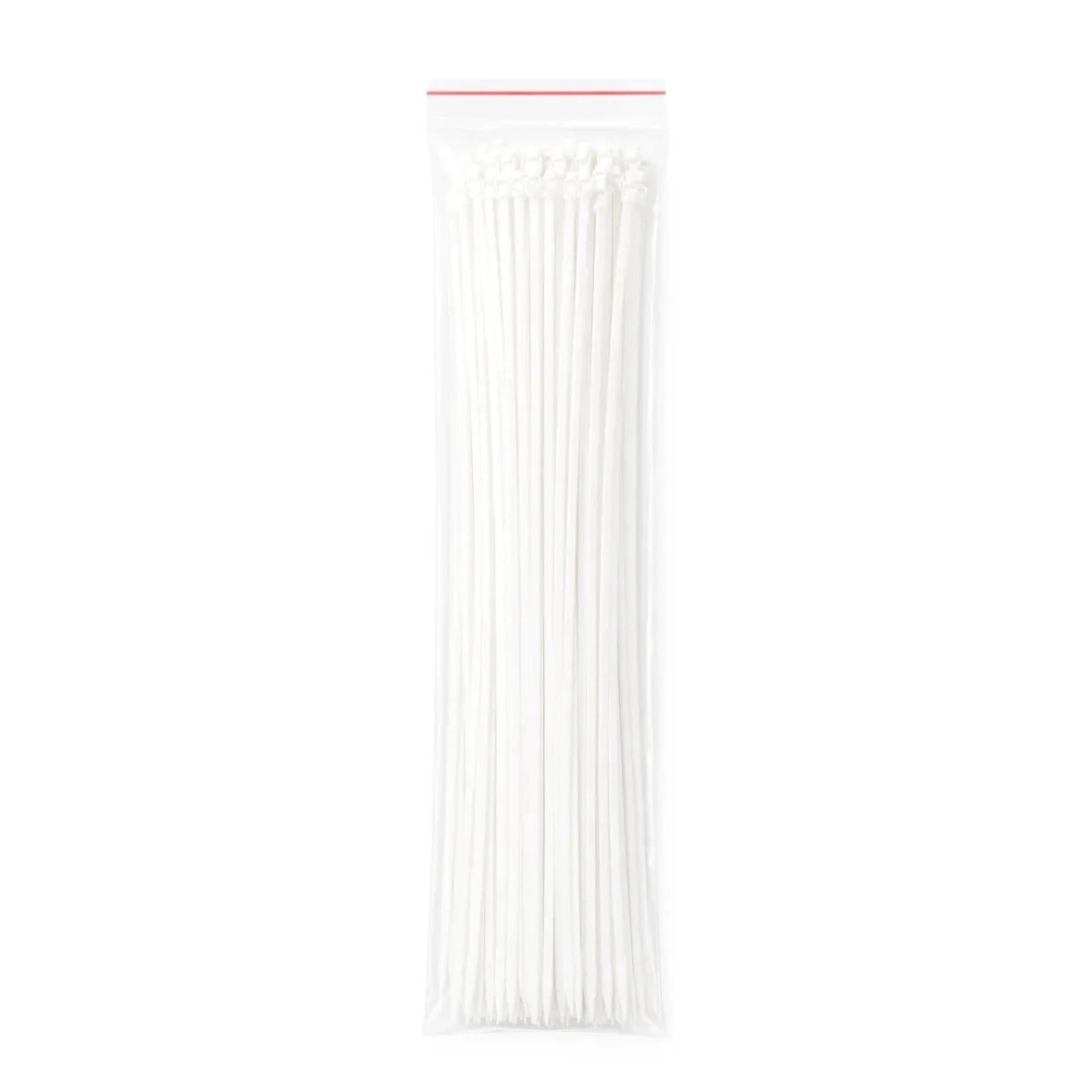 Kunststoffband 4,8 mm × 36 cm weiß, Packung mit 100 Stück