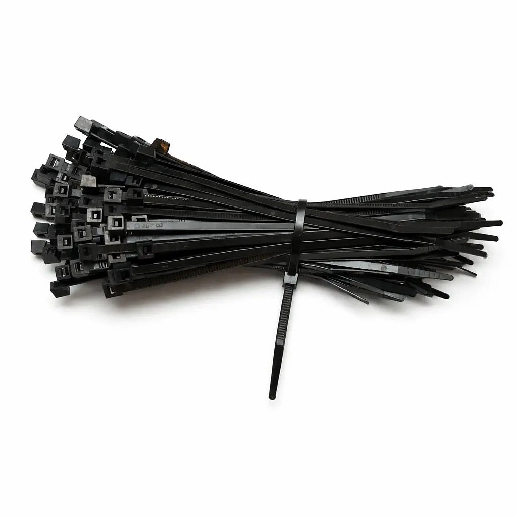 Kunststoffumreifungsbänder 3,6 mm × 20 cm schwarz, Satz zu 100 Stück